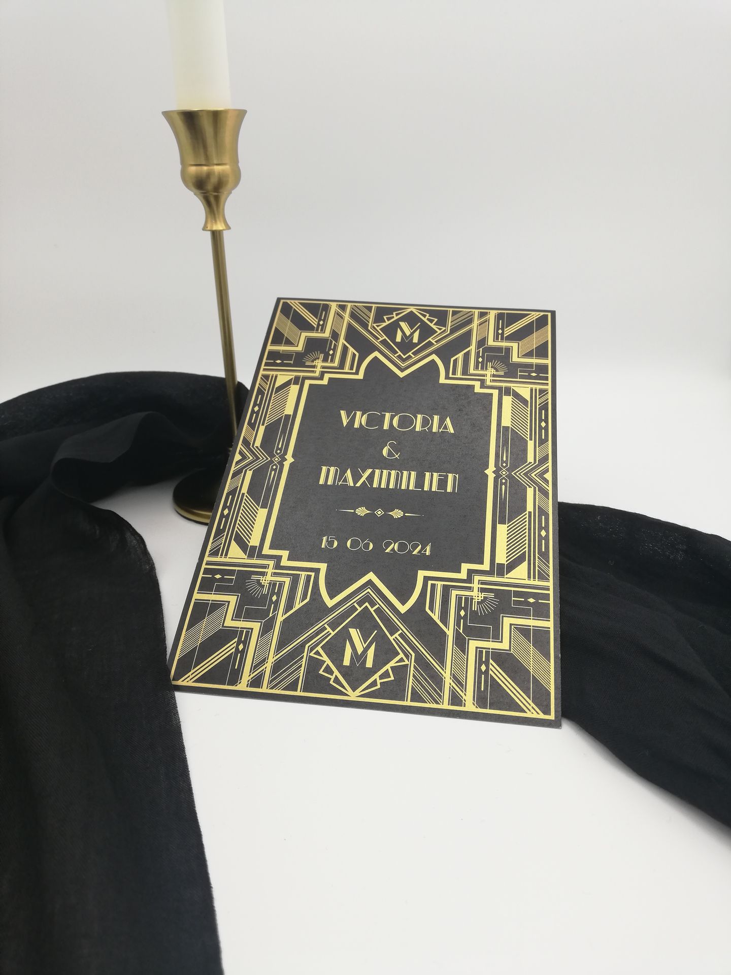 Faire part mariage annee folle