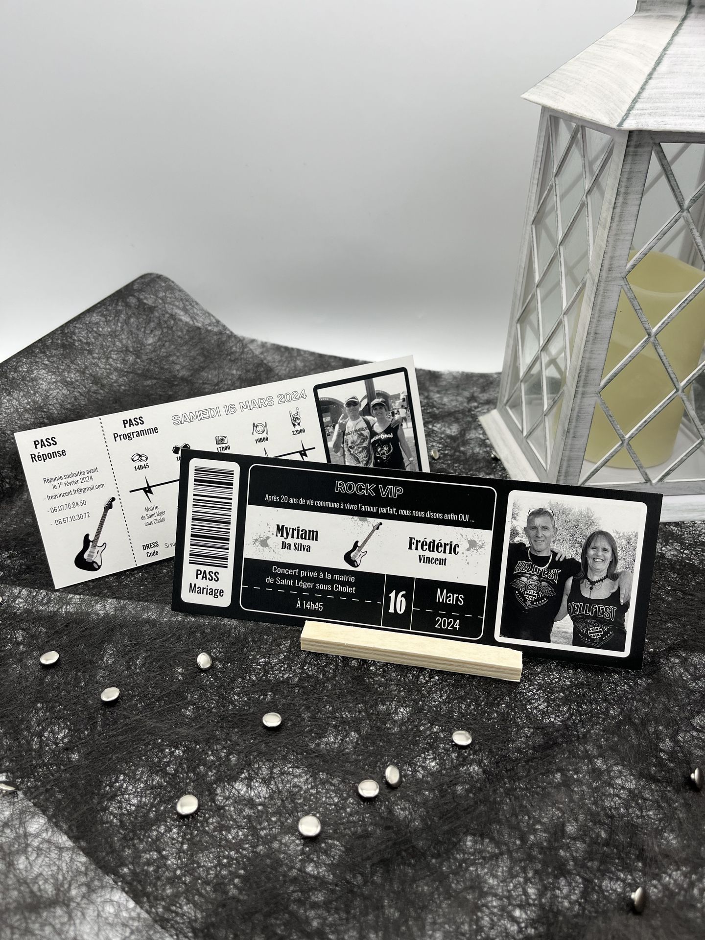 Faire part mariage rock and roll