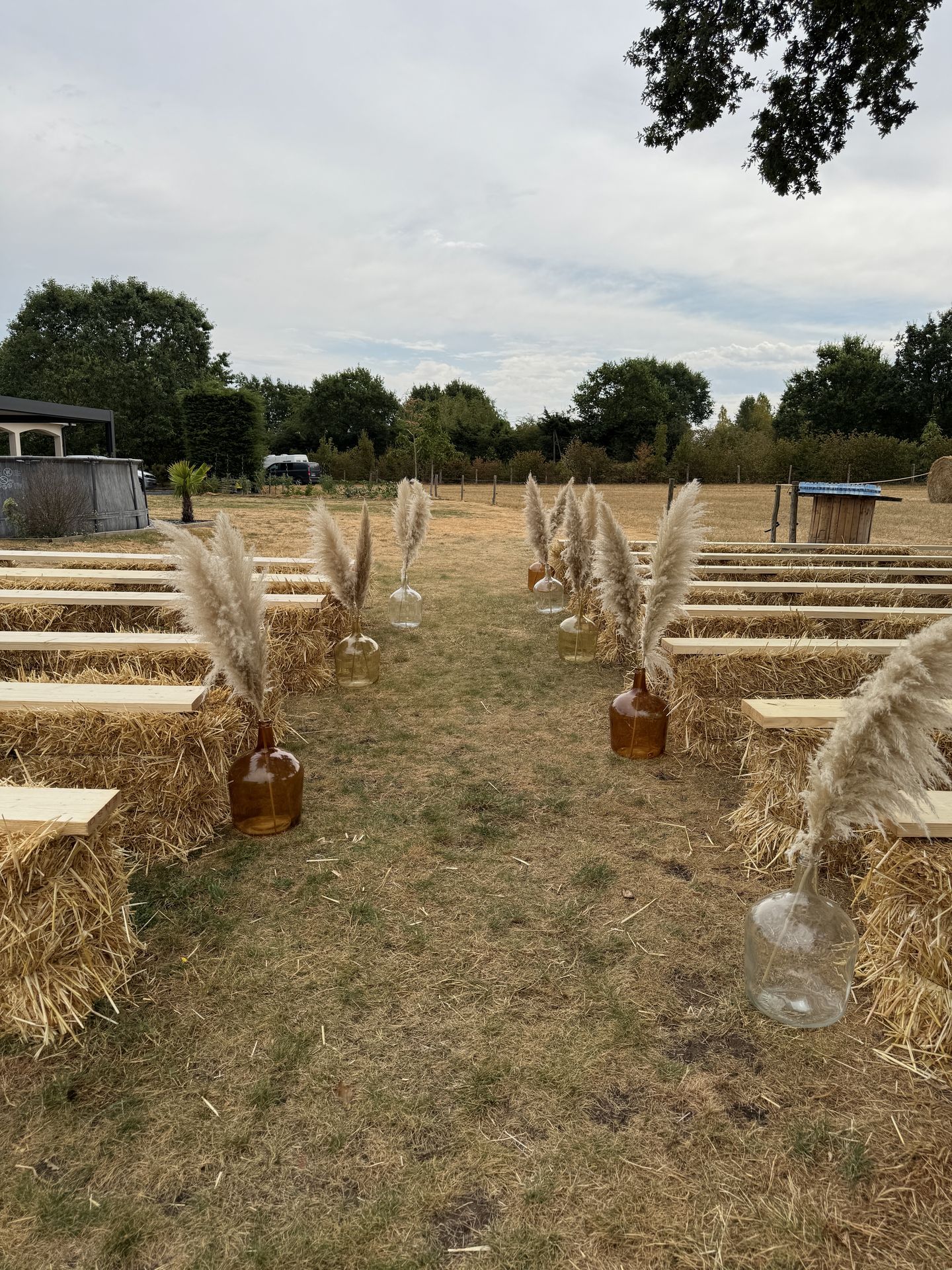 cérémonie laique pampas paille champêtre