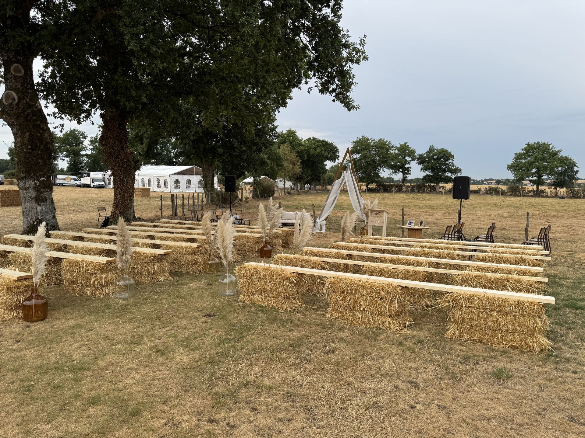 cérémonie laique pampas paille champêtre