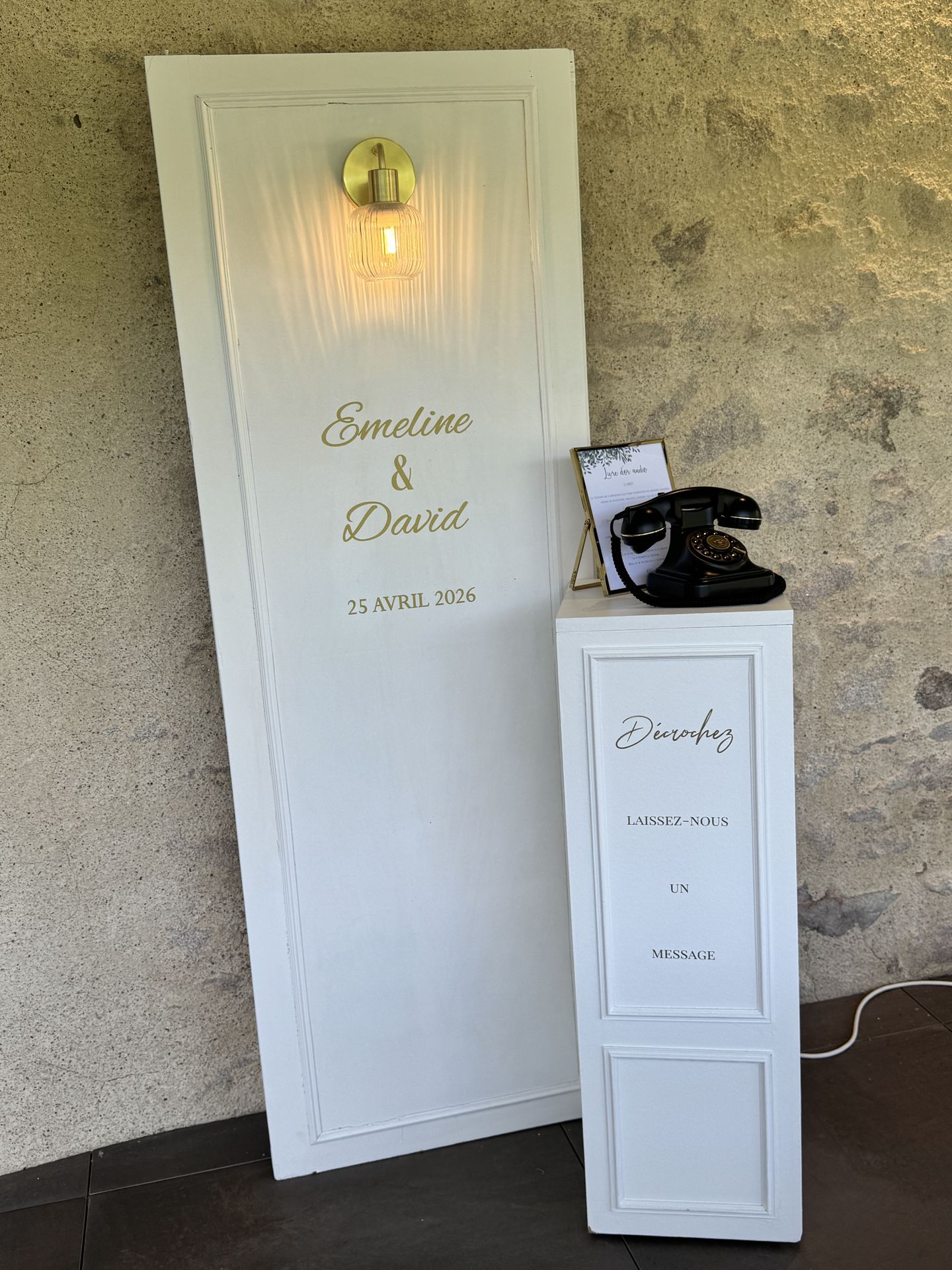livre d'or audio et porte personnaliser lumière