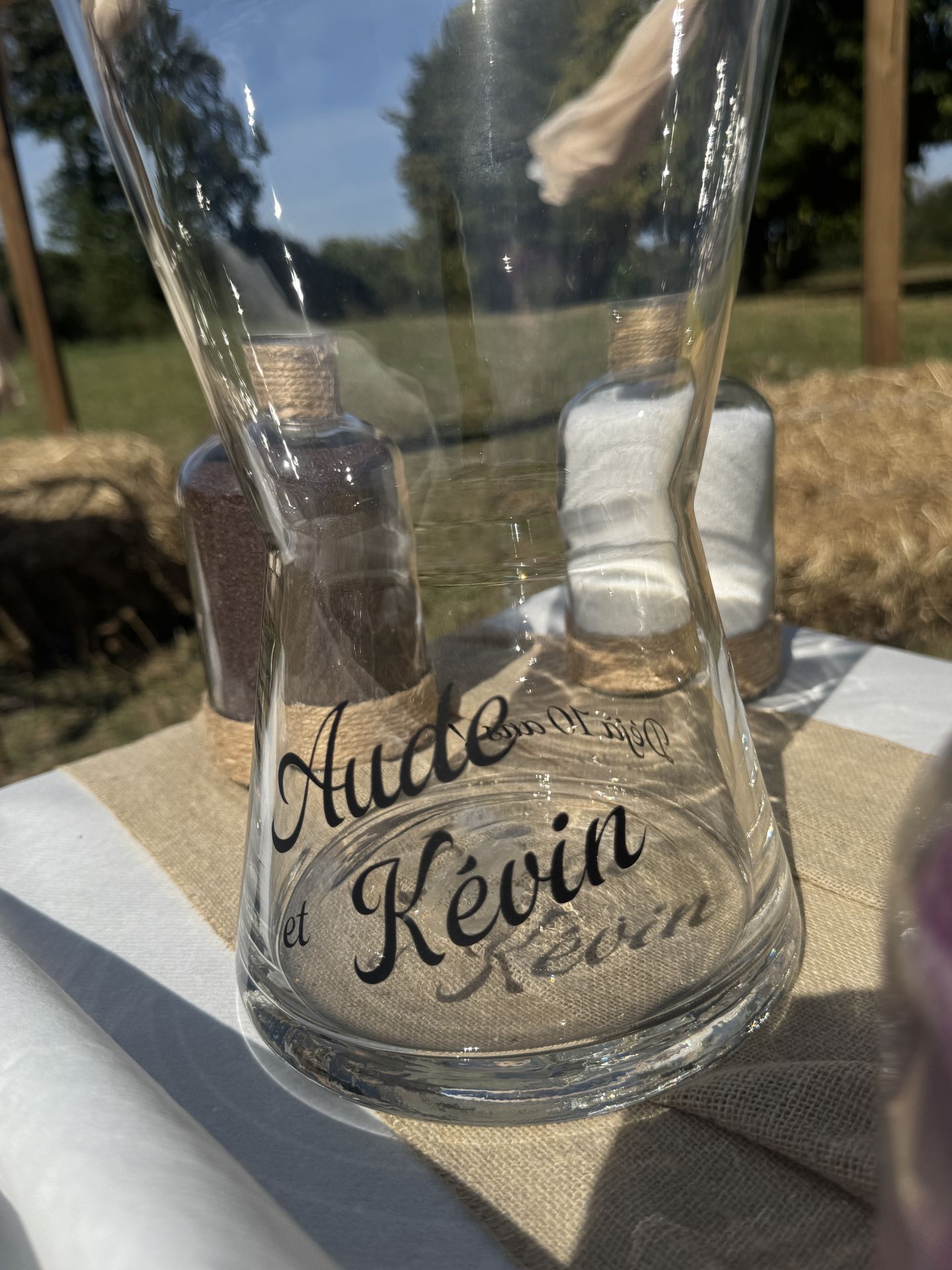 Renouvellement de voeux La pétinière vase personnalisé