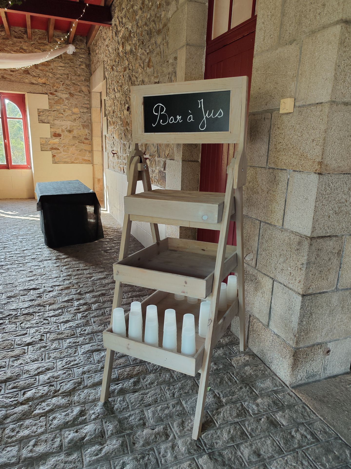 ion Mariage Château de la Bretonnière bar à jus verre réutilisable personnalisé