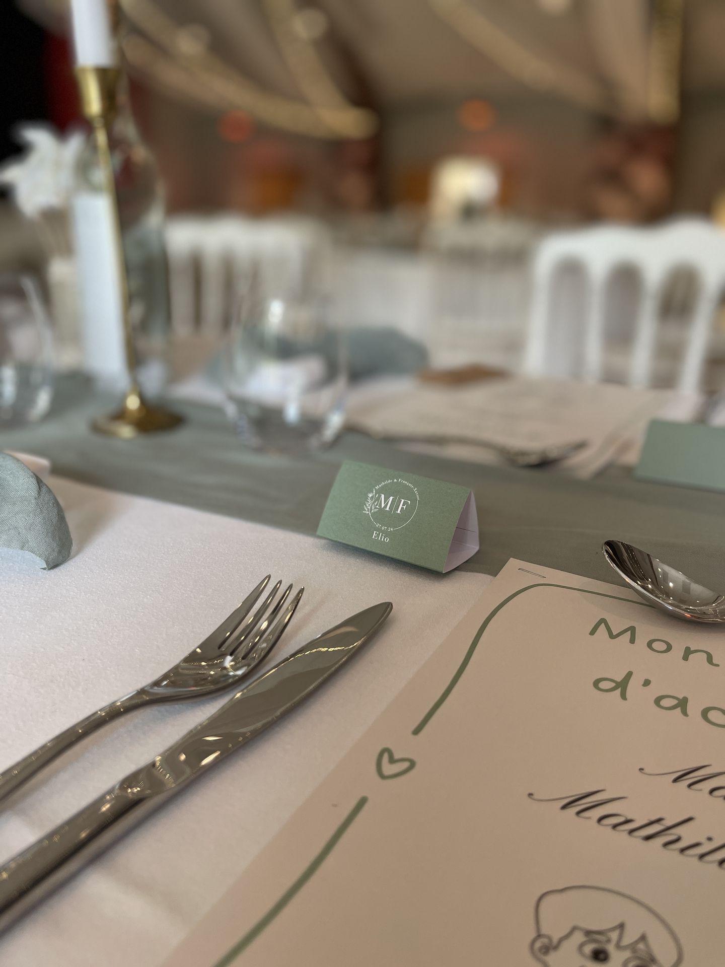 Mariage les Landebaudières cadeaux invités enfants livre de coloriage et marque place