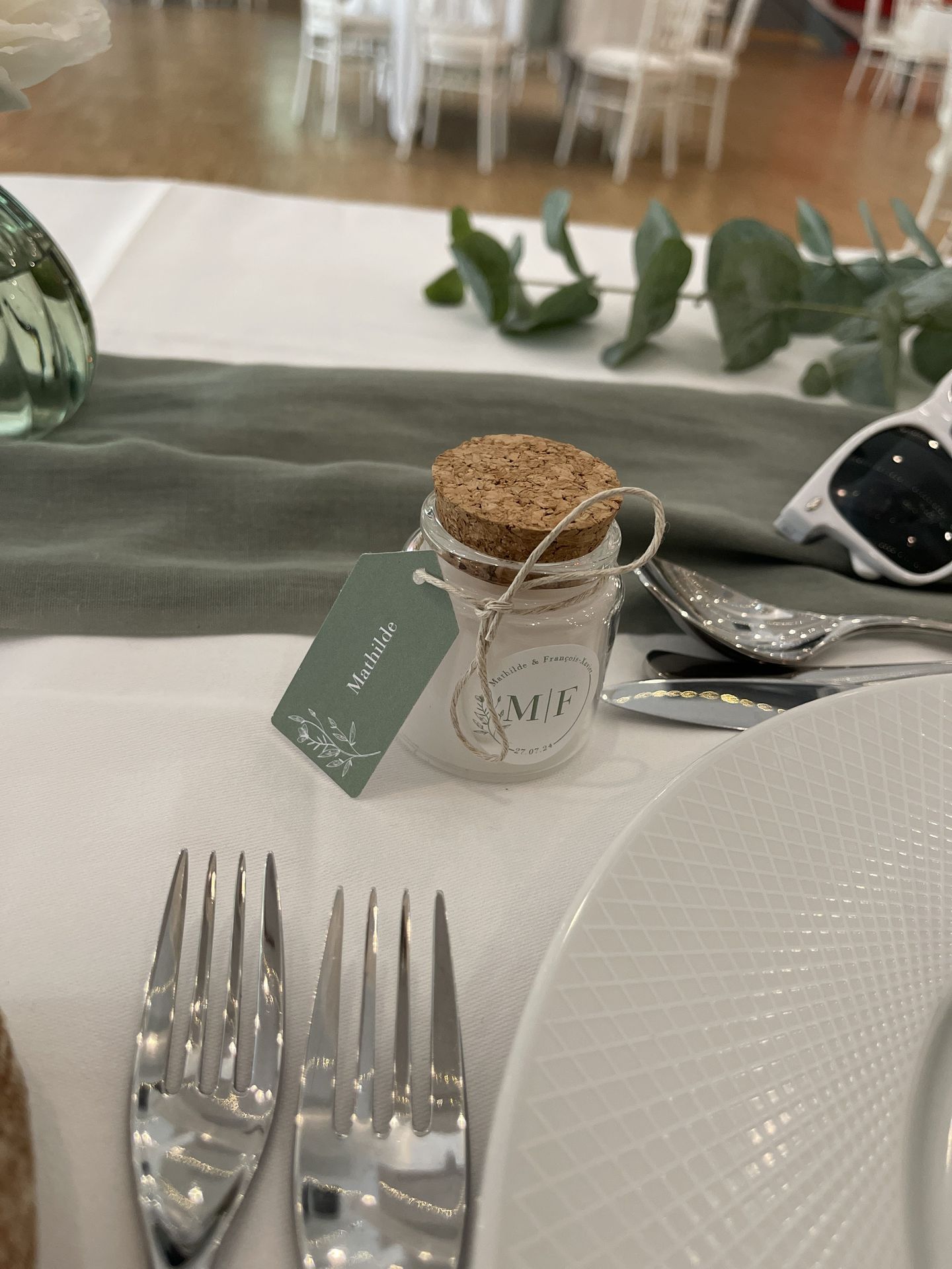 Mariage les Landebaudières cadeaux invités bougies personnalisé