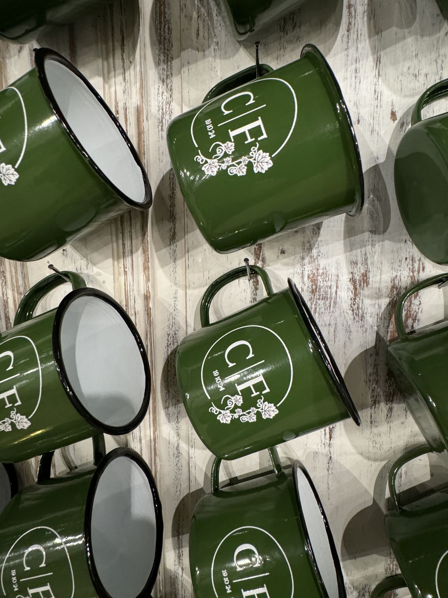 Mariage La Grange du Lay Mur de mug personnalisé vert sapin