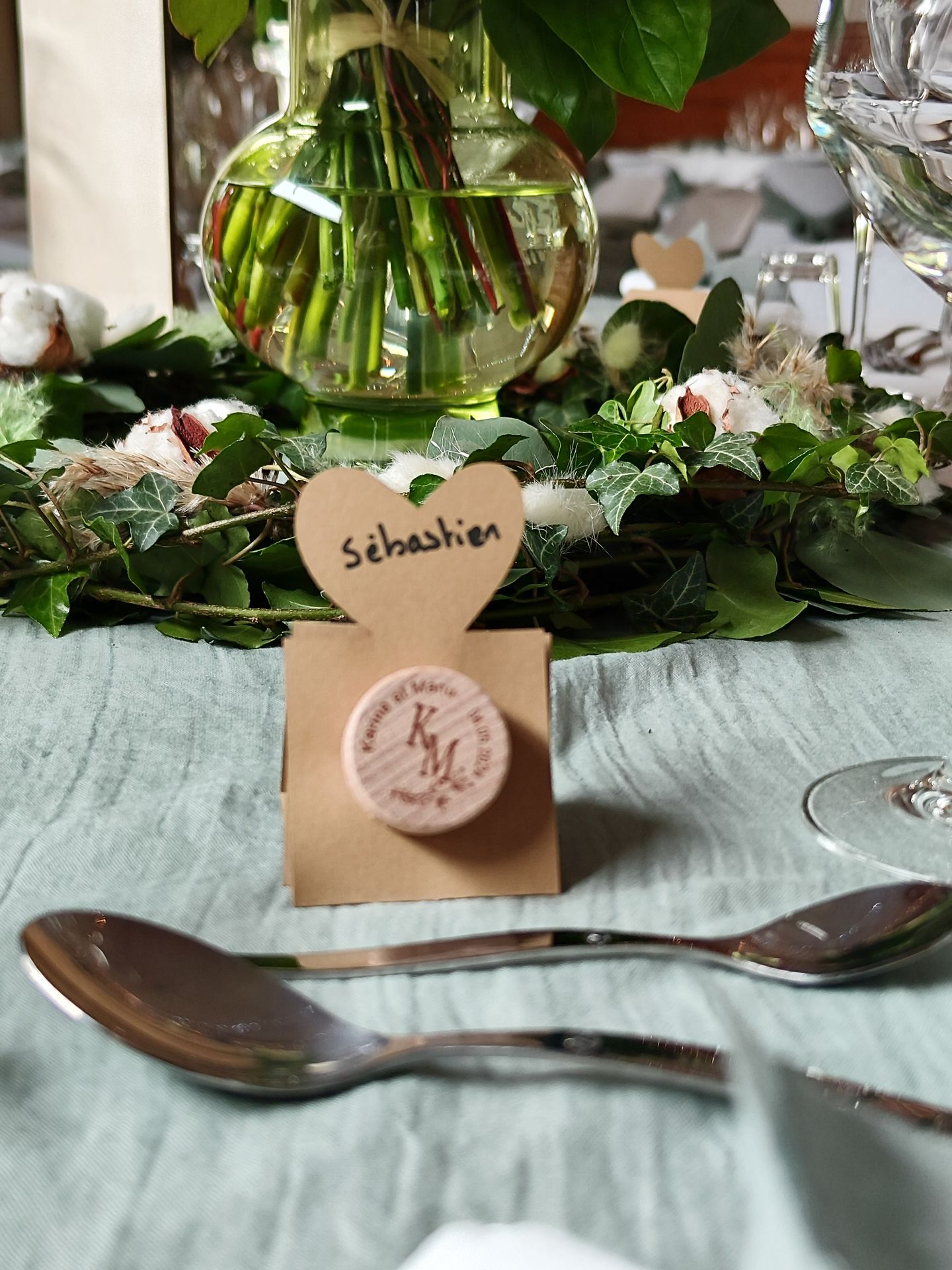 Mariage Ter'Anima cadeaux invités bouchon de vin personnalisé