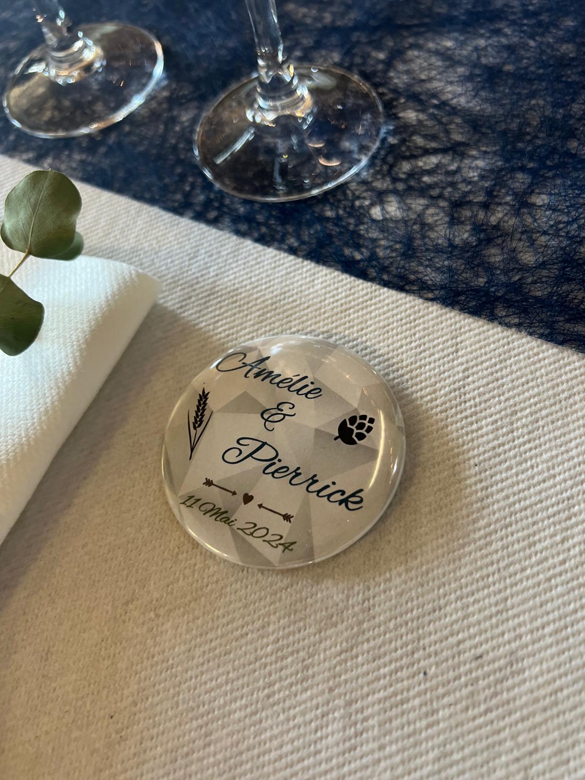 Mariage La Prairie cadeaux invités décapsuleurs personnalisé