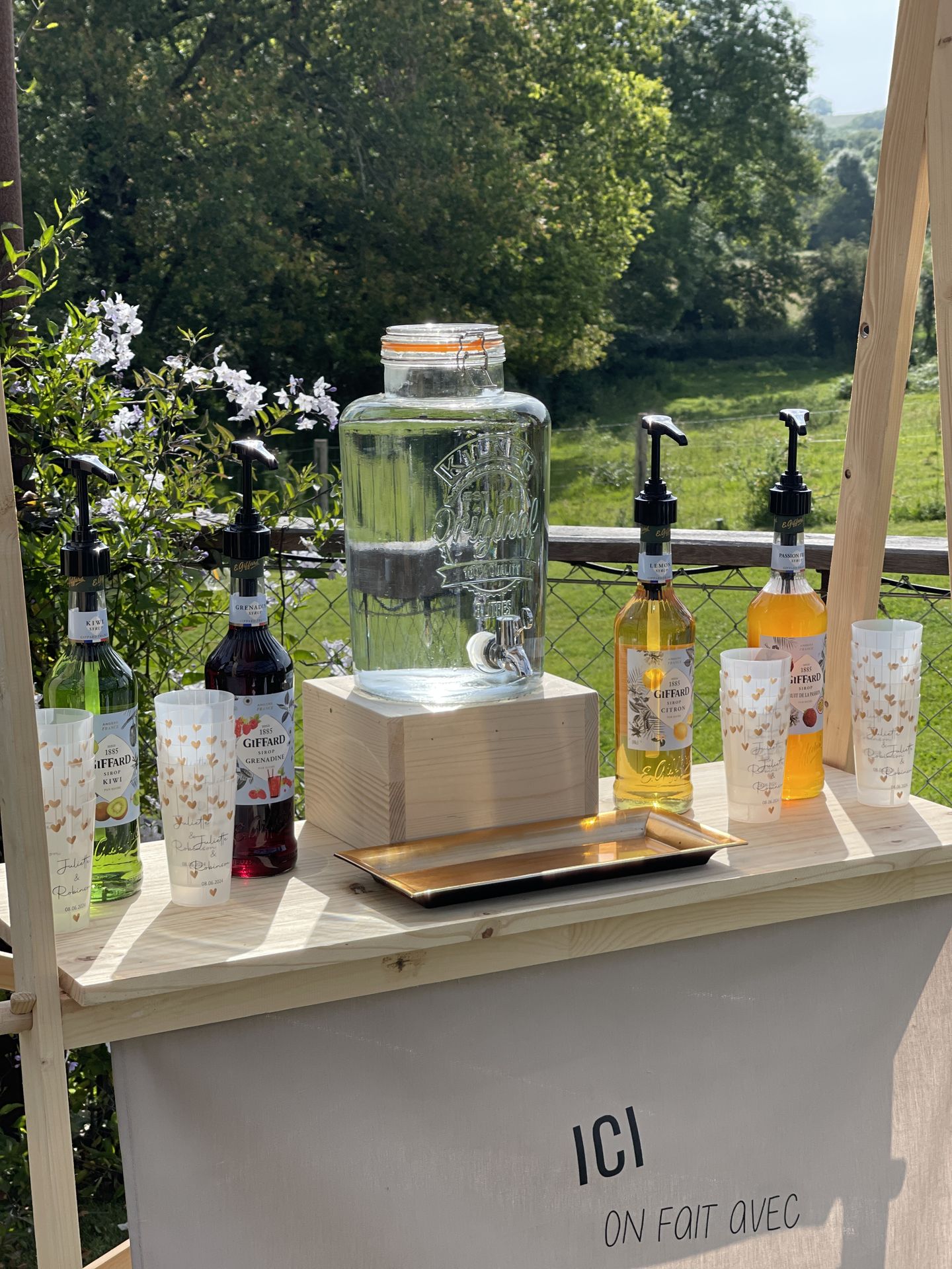 Mariage Vallée de la Roche bar à sirop