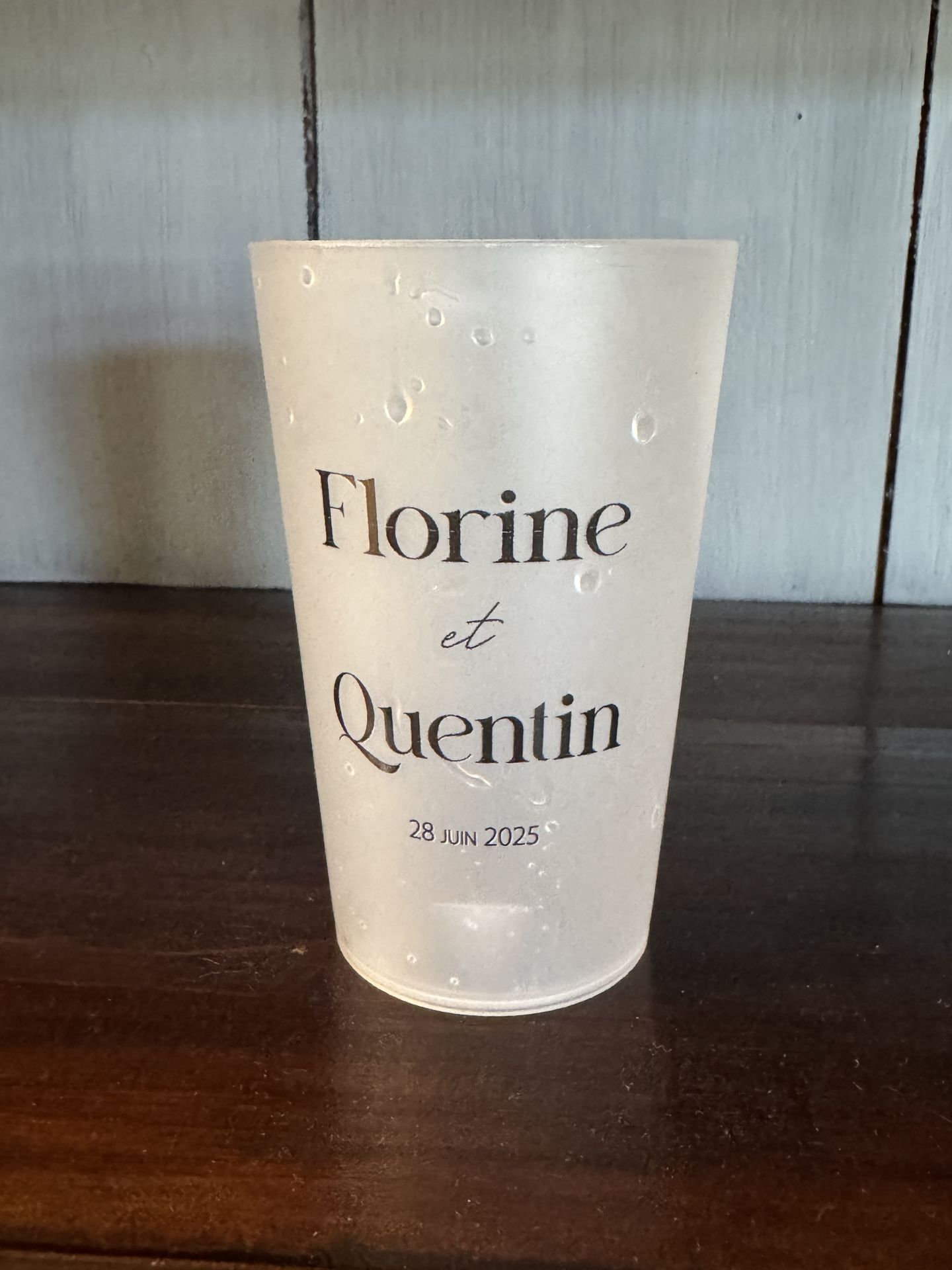 Mariage Domaine de Marin verre personnalisé