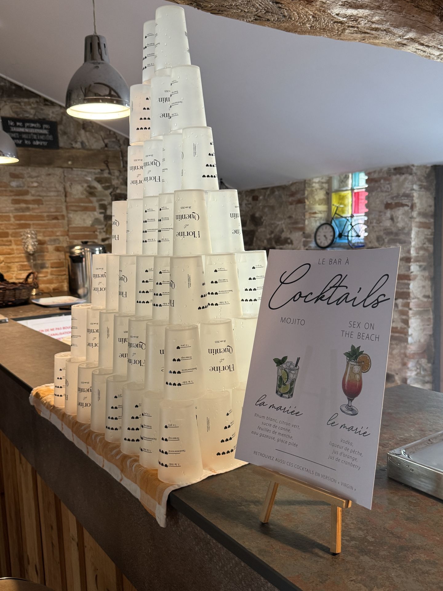 Mariage Domaine de Marin verre personnalisé