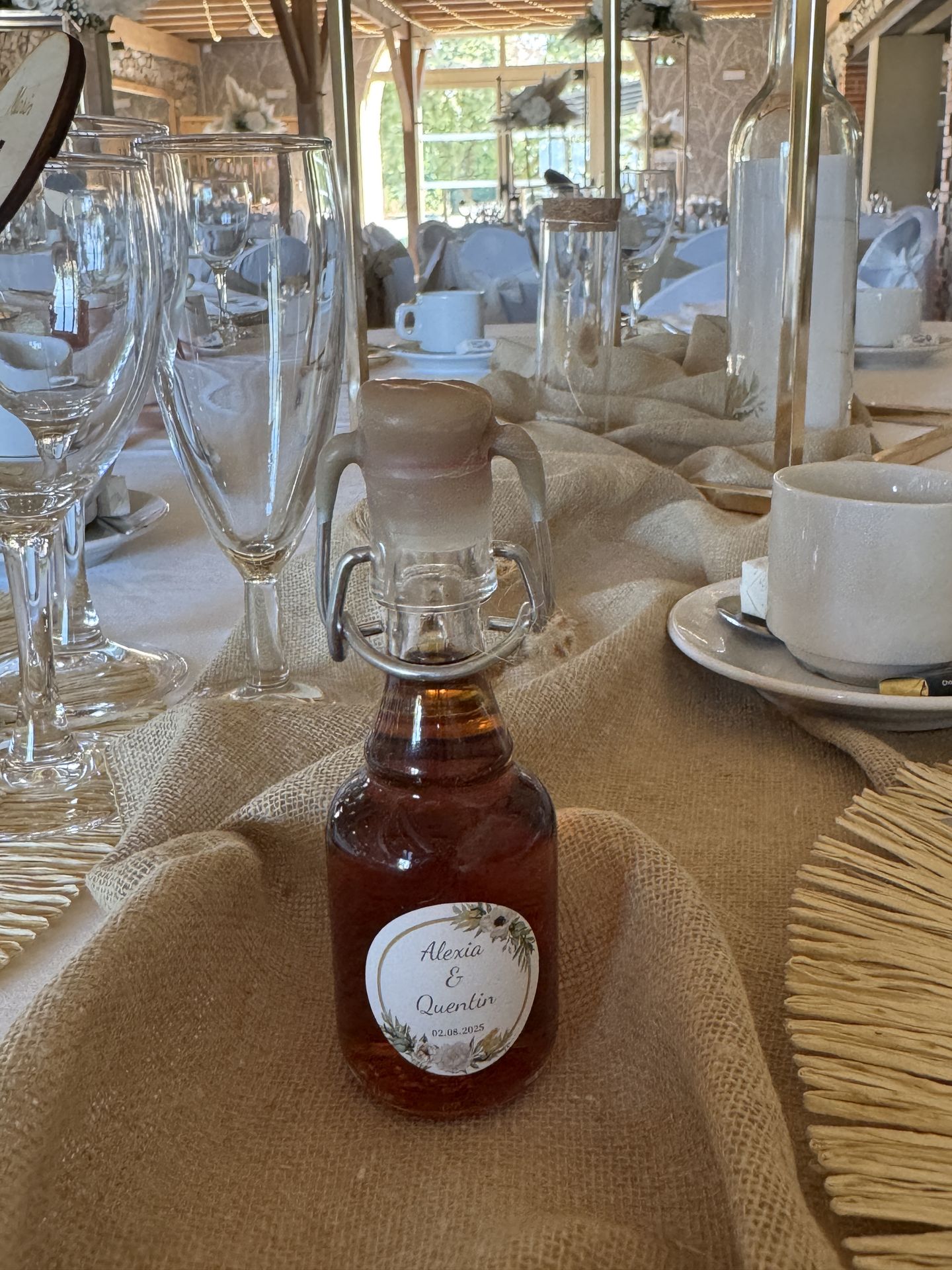 Mariage Domaine de Marin cadeaux invités fiole personnalisé