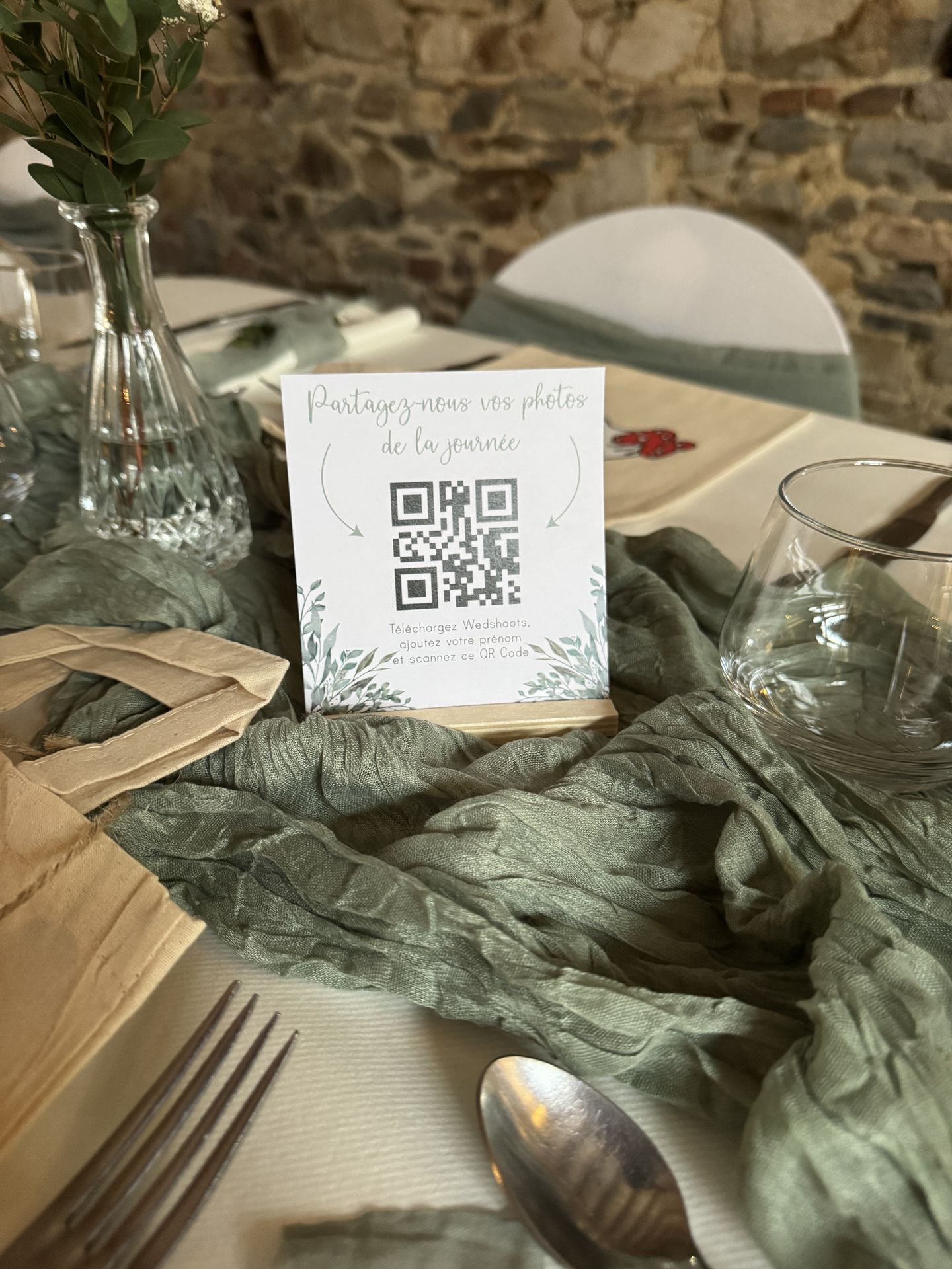 Mariage Domaine de Marin impression QRcode photos