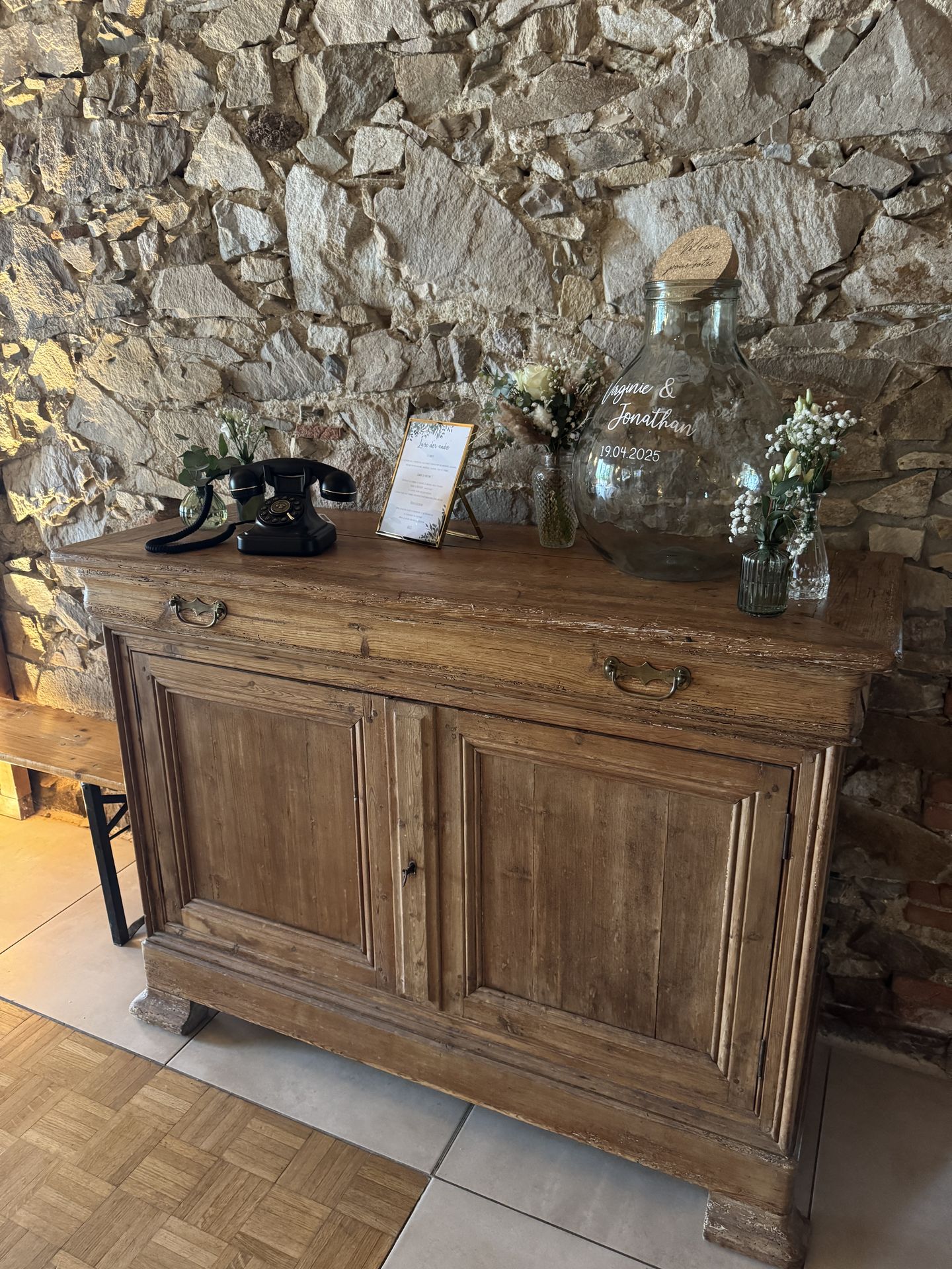 Mariage Domaine de Marin espace cagnotte et livre d'or audio