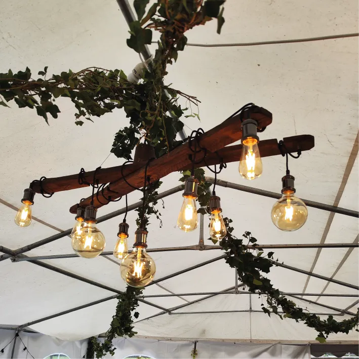 Suspension centre éclairant