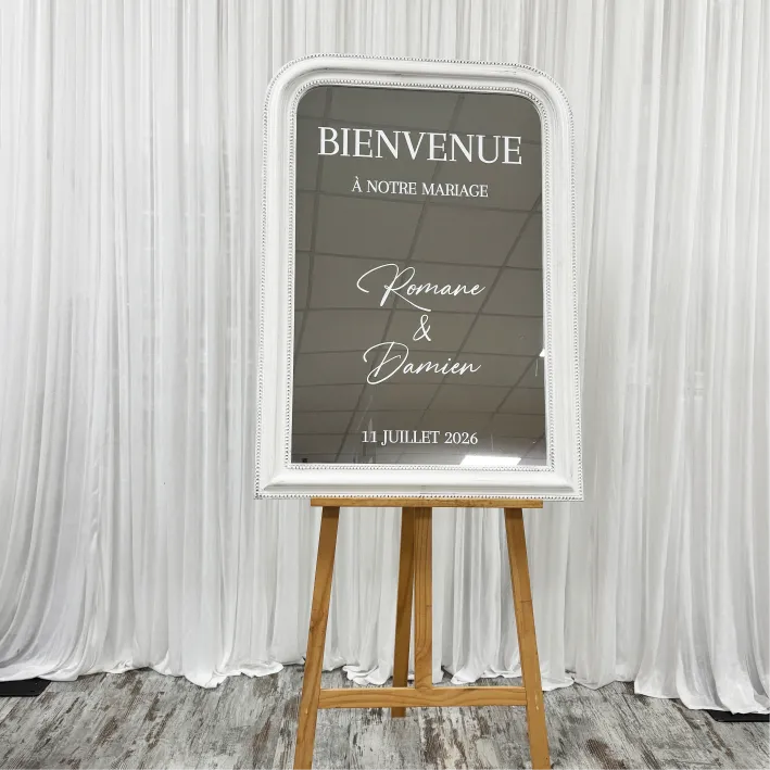 [LOC415-Blanc] Miroir Alix (Blanc)