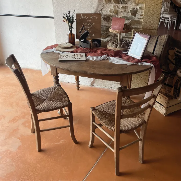 Décorations pour table ovale