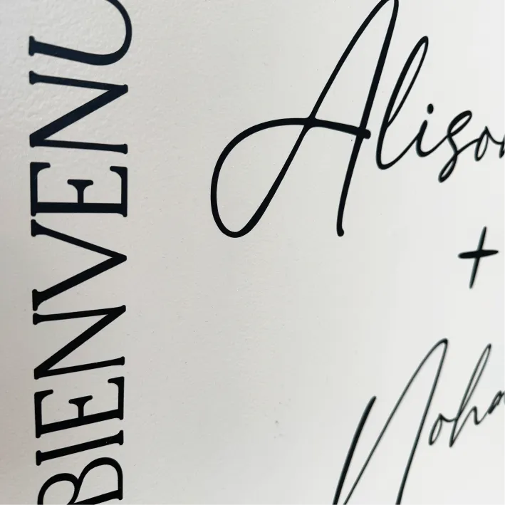 Vinyle pour panneau de bienvenue