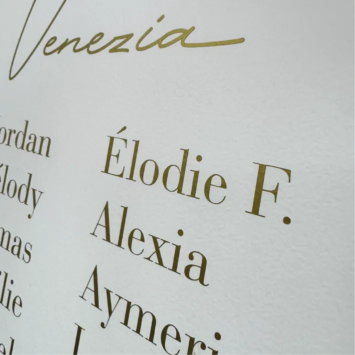 Vinyle cuivre pour panneau de bienvenue